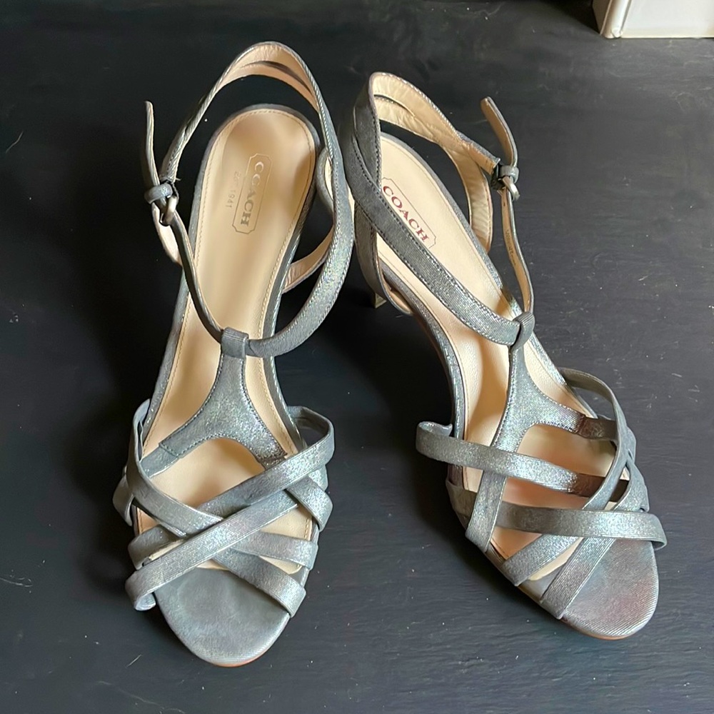 New Pewter Coach Heels